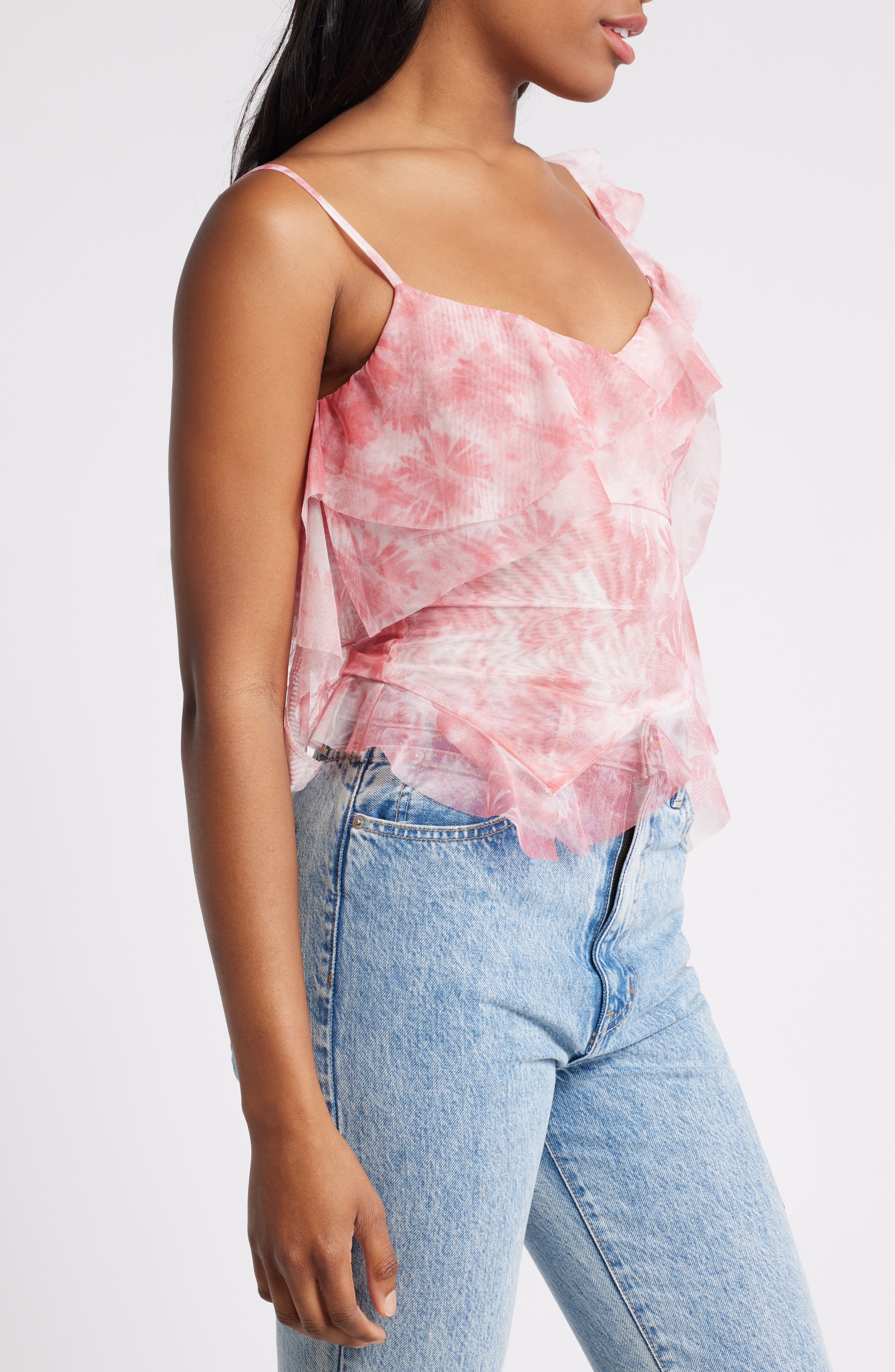 Mistress Rocks Floral Ruffle Tank Top | Nordstrom