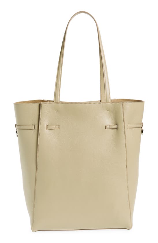 Shop Givenchy Medium Voyou Belted Leather Tote In Natural Beige