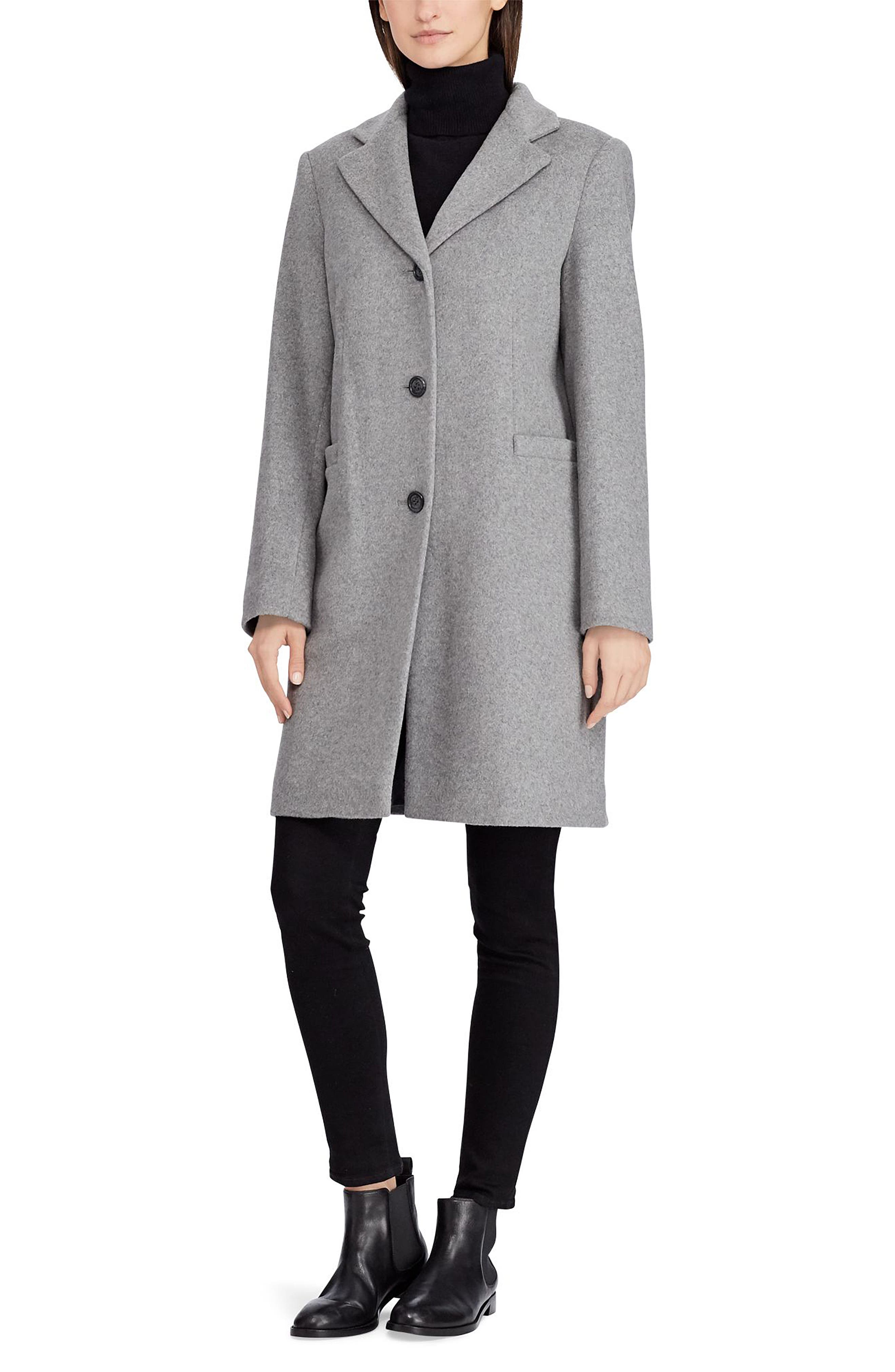 ralph lauren maxi reefer coat