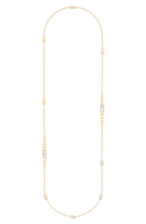 Messika Move Classique Diamond Link Station Necklace in Yellow Gold at Nordstrom