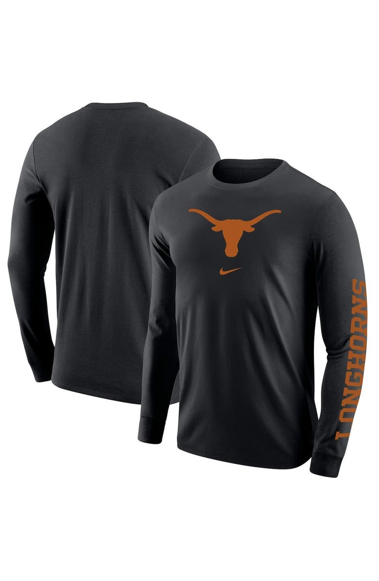 Nike Men's Nike Black Texas Longhorns Team Lockup 2-Hit Long Sleeve T-Shirt  | Nordstrom