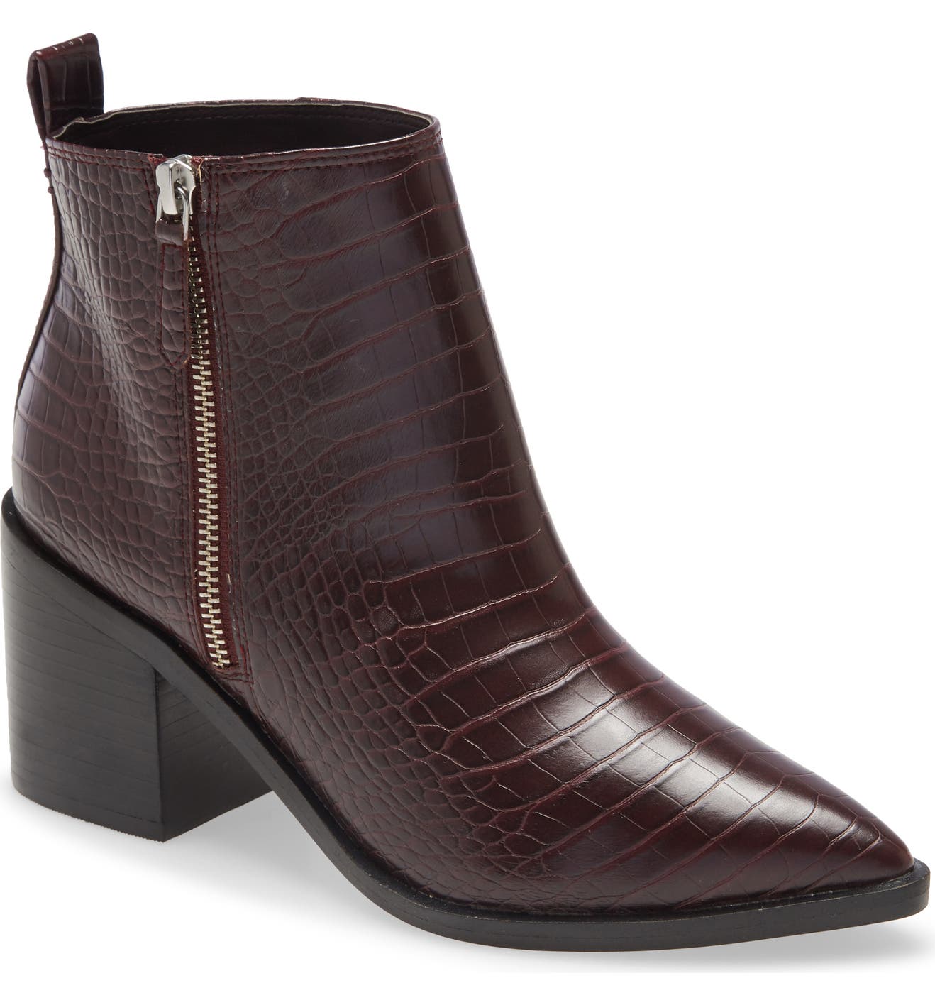 TREASURE & BOND Freda Bootie, Main, color, BURGUNDY CROC