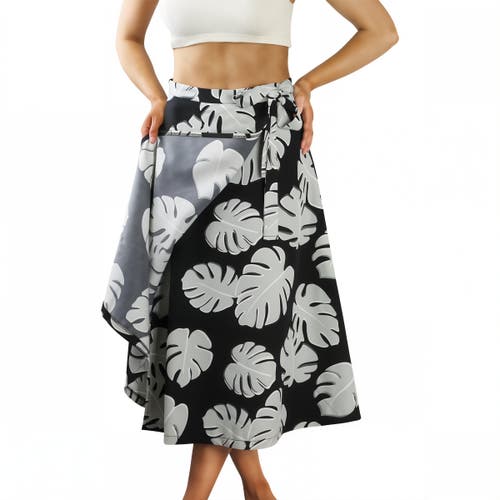 Shop Uv Skinz Wrap Skirt In Black Flora