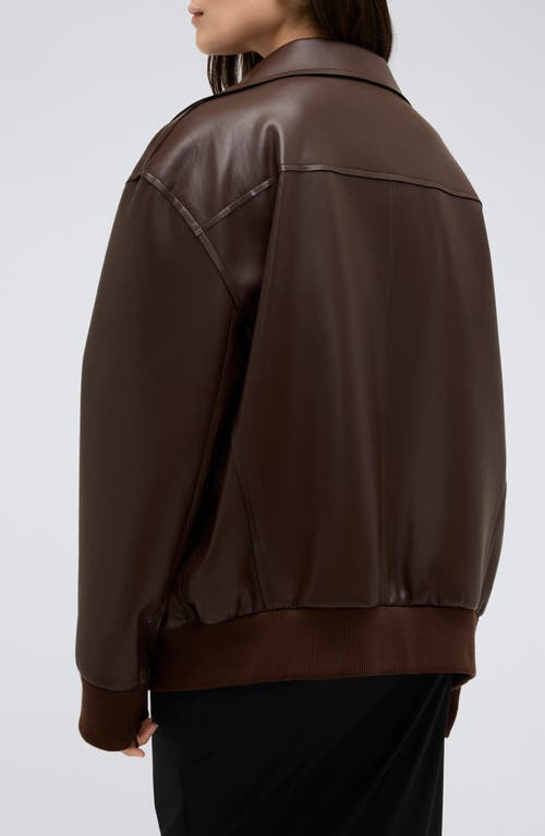 KENNETH COLE KENNETH COLE OVERSIZE FAUX LEATHER JACKET