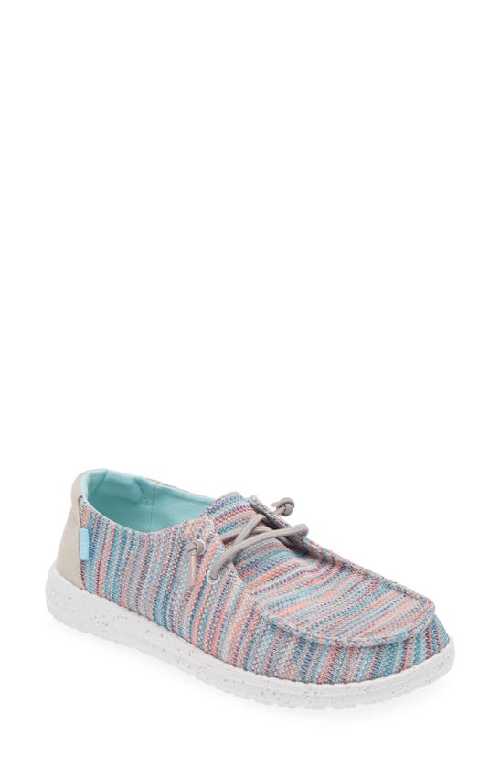 Shop Hey Dude Wendy Sox Slip-on Boat Shoe In Sunset Pink