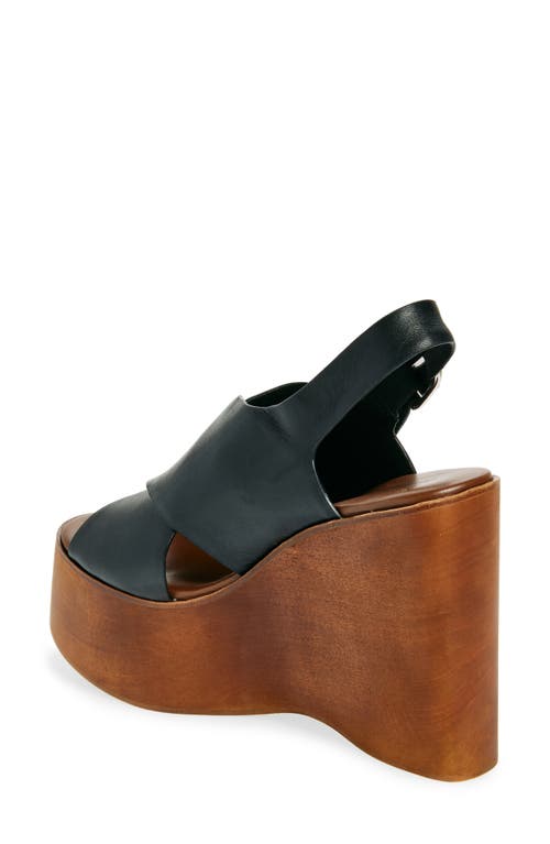 Shop Jeffrey Campbell Fiddle Slingback Platform Wedge Sandal In Black