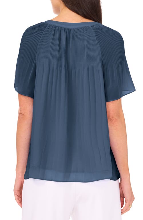 Shop Halogenr Halogen(r) Release Pleat Blouse In Swift Seas Blue