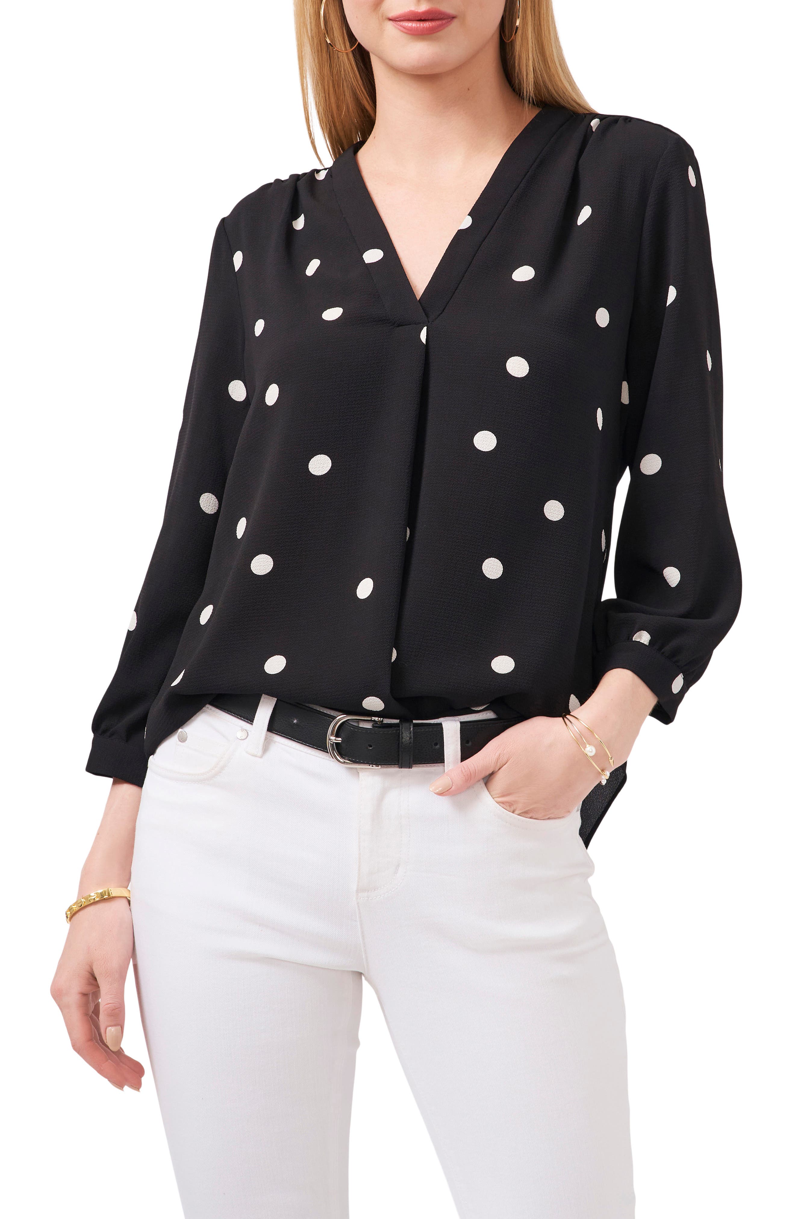 Designer polka dot blouse Clearance