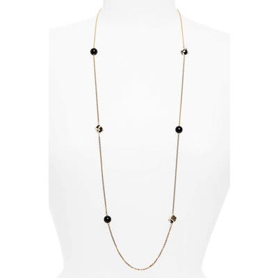 Tory Burch Long Logo Cube Necklace