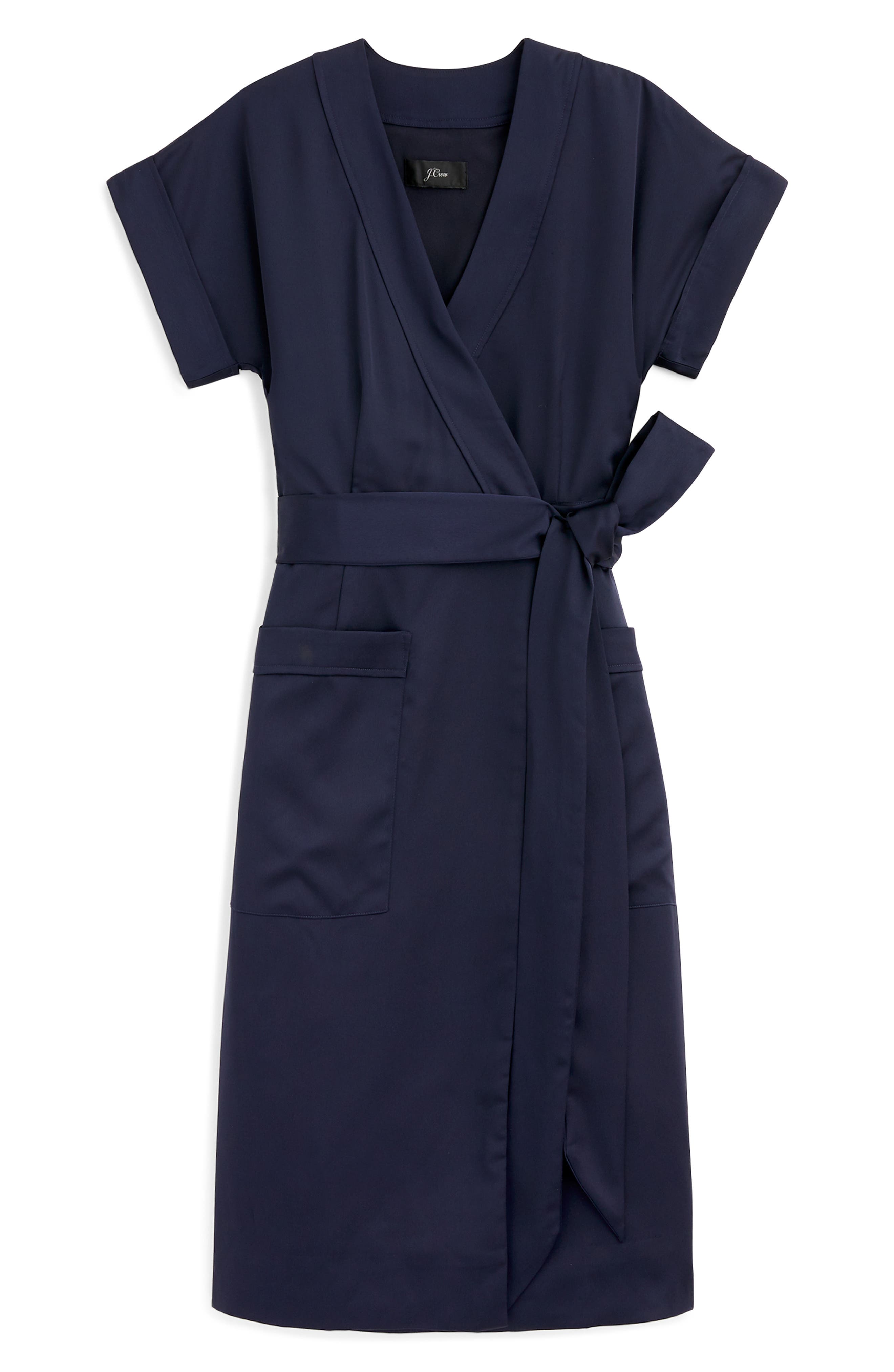 j crew short sleeve wrap dress