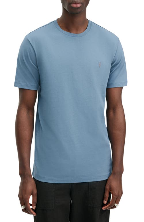 Shop Allsaints Brace Cotton T-shirt In Aero Blue