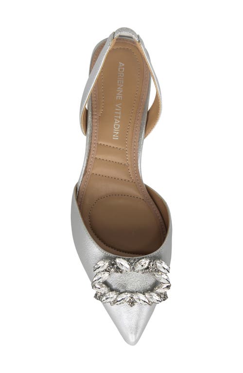 Adrienne Vittadini Suzer Jewel Embellished Pump In Silver