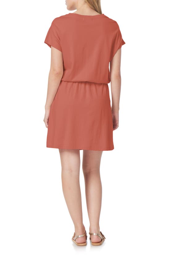 Shop C&c California Barbara Dolman Sleeve Pocket Jersey Dress In Bruchetta