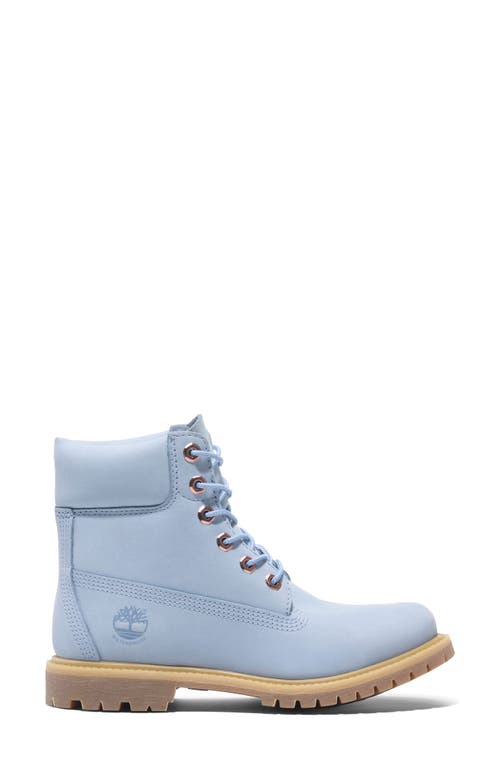 Shop Timberland Premium Waterproof Boot In Light Blue Nubuck