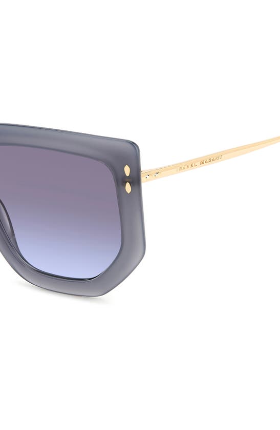 Shop Isabel Marant 55mm Gradient Cat Eye Sunglasses In Grey Gold/ Grey Shaded Blu
