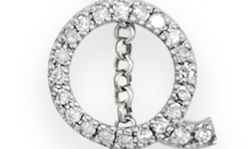 Meshmerise Diamond Initial Bezel Bracelet In White-q
