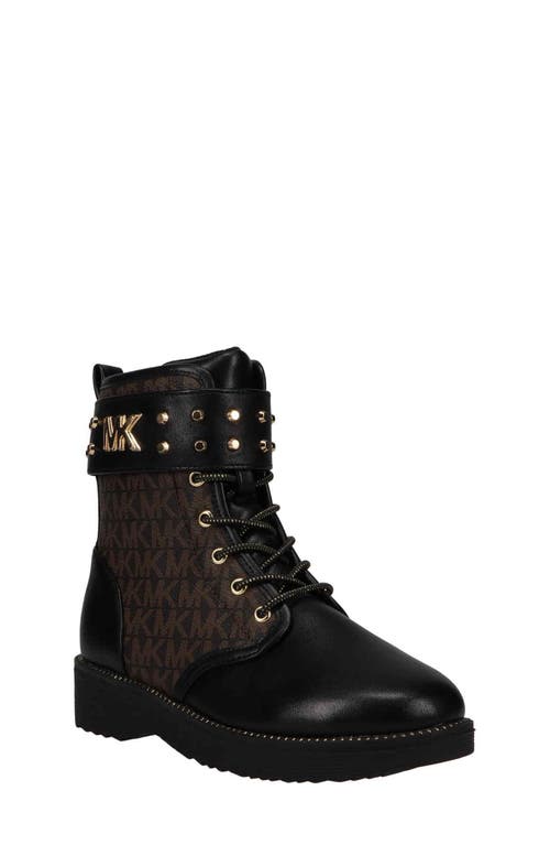 MICHAEL MICHAEL KORS MICHAEL MICHAEL KORS HASKELL STUDS FAUX PATENT LEATHER BOOT