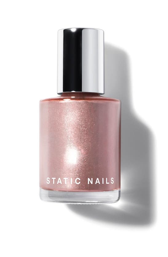 Static Nails Liquid Glass Nail Lacquer In Rose Gold Edit