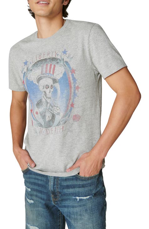 Lucky Brand Men's Skull Drink Graphic Short Sleeve T-shirt - Macy's