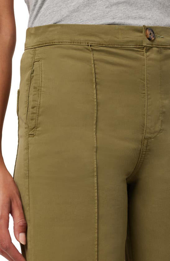 Shop Joe's The Madison High Waist Ankle Wide Leg Trousers In Burnt Olive