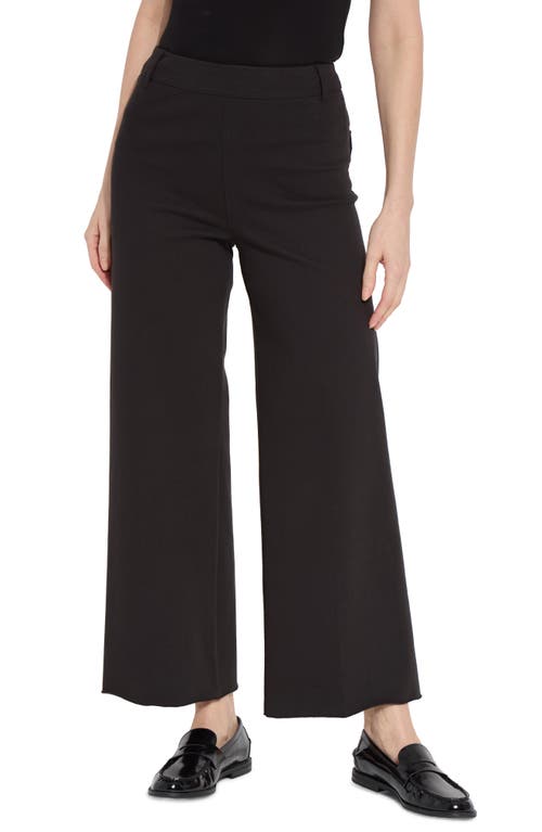 Shop Lyssé Erin High Waist Ankle Wide Leg Denim Jeans In Black