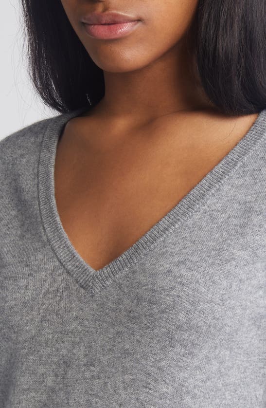 Shop Rue Sophie Harriet V-neck Wool & Cashmere Sweater In Grey