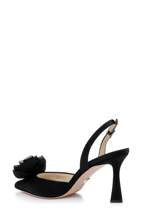 Shop Badgley Mischka Collection Carlise Rose Pinted Toe Pump In Black