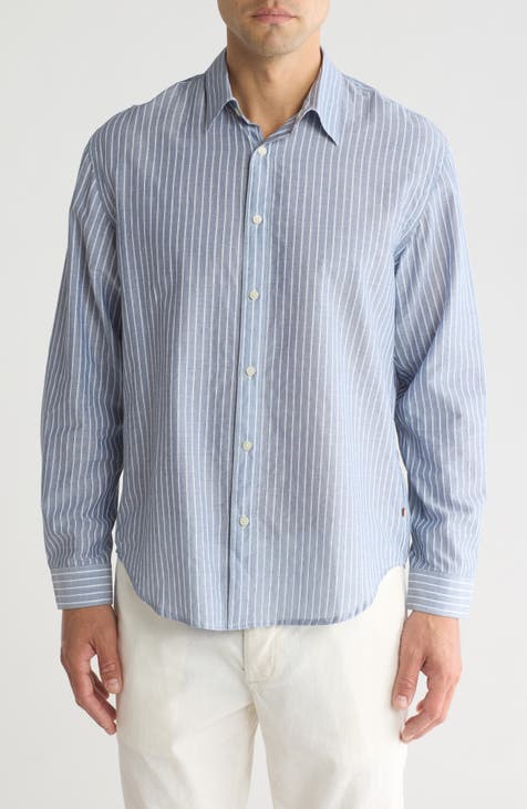 Caspian Stripe Cotton Dress Shirt