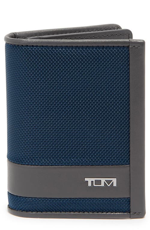 Shop Tumi Alpha Gusseted Card Case In Navy/grey