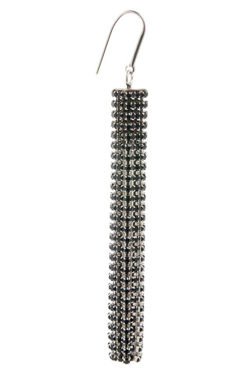 Shop Isabel Marant Naoko Crystal Drop Earrings In Black/silver