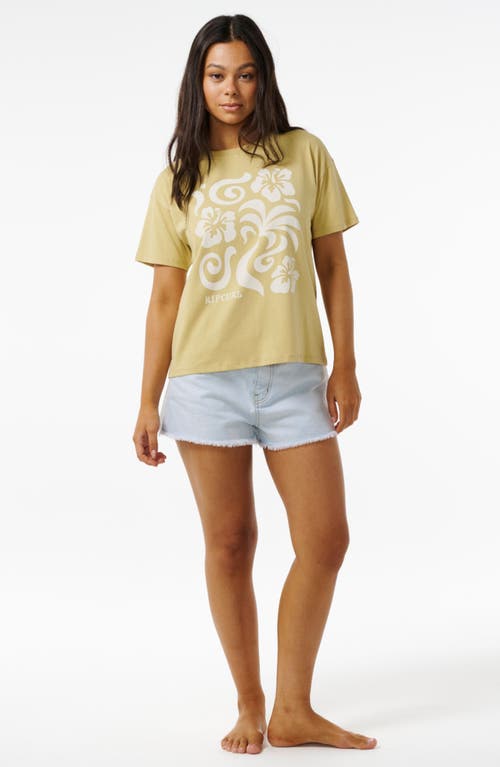 Shop Rip Curl Tropical Organic Cotton Graphic T-shirt In Light Olive