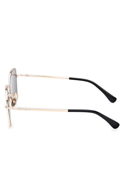 Shop Max Mara 58mm Round Sunglasses In Gold/smoke