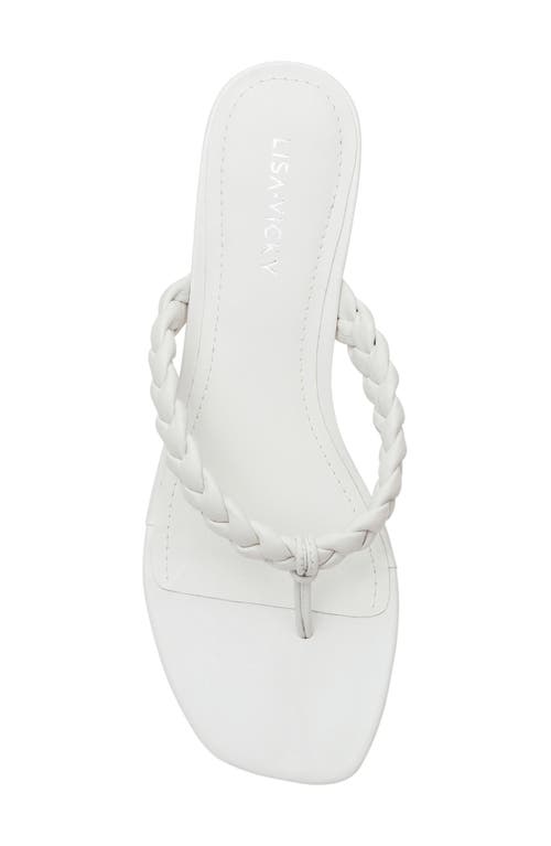 Lisa Vicky Beauty Heeled Flip Flop In White