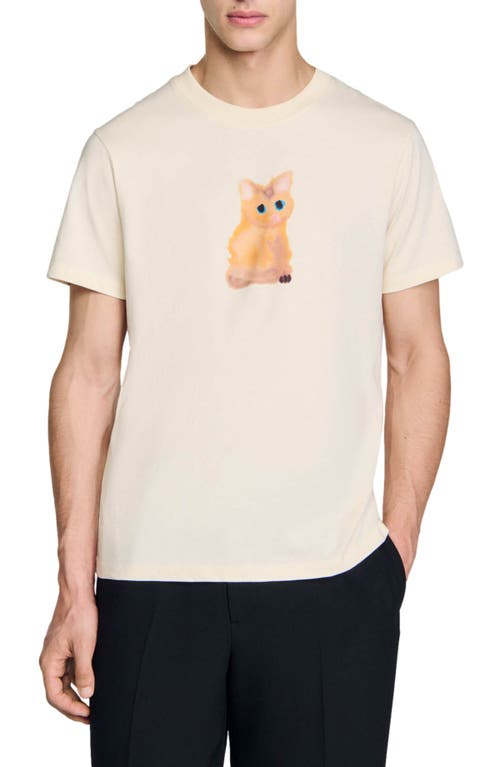 Shop Sandro Wild Animals T-shirt In Ivory