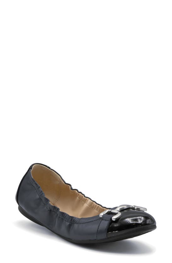 Shop Adrienne Vittadini Cadeeno Metal Bit Ballet Flat In Navy