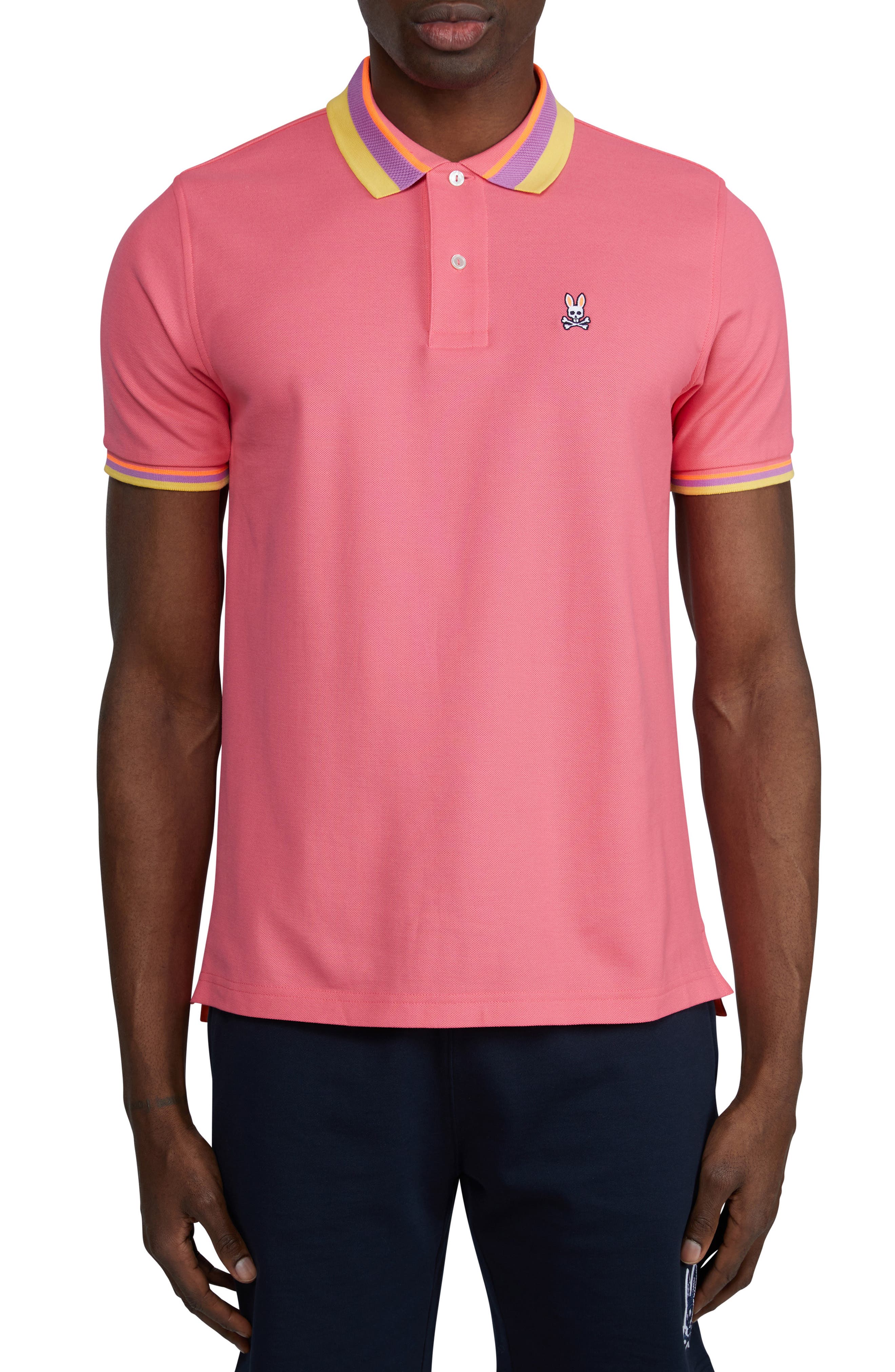 pink polo shirt mens