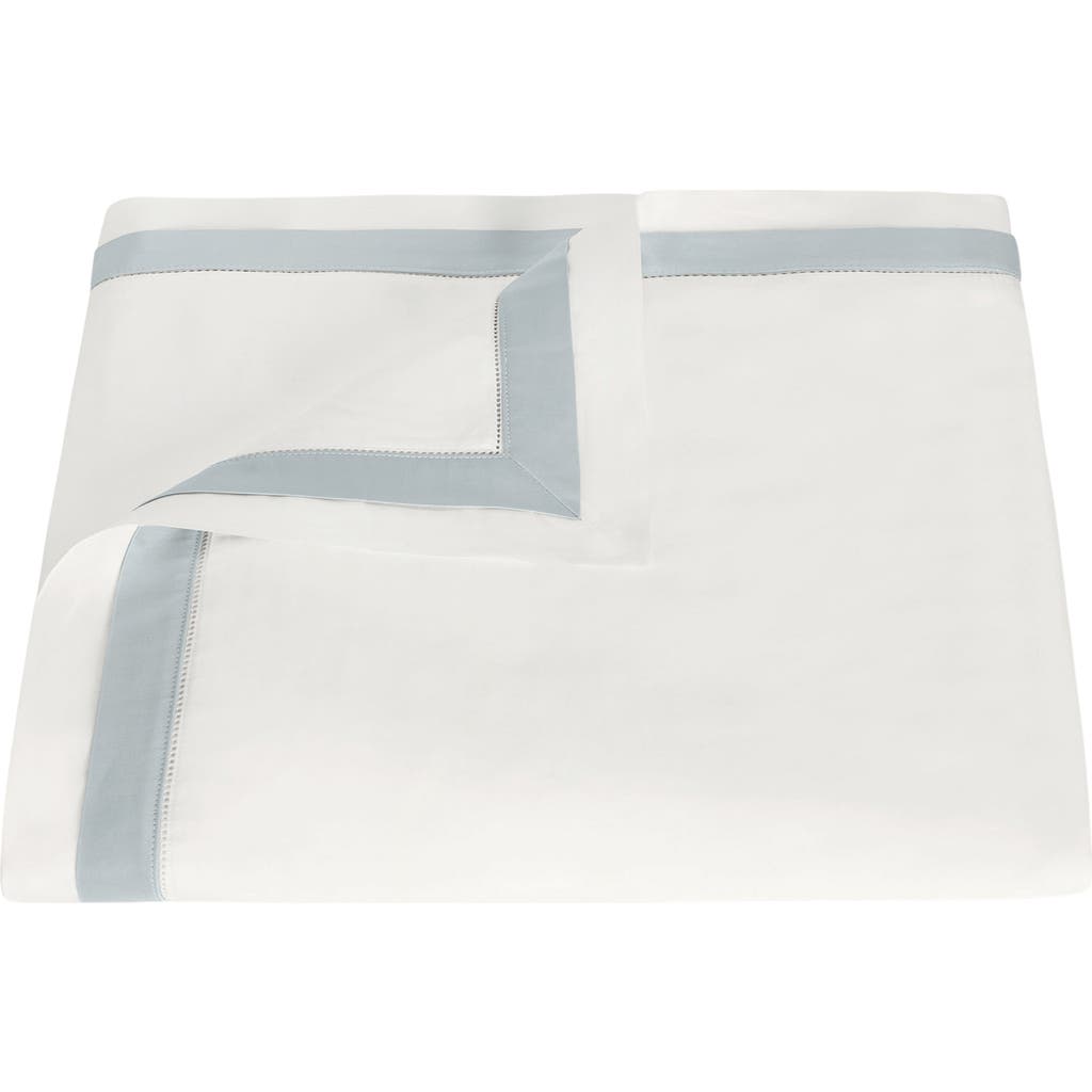 Matouk Ambrose Full/queen Duvet Cover In Bone/pool