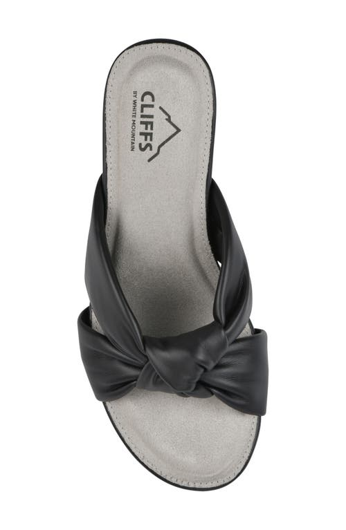 Shop Cliffs By White Mountain Candie Wedge Sandal In Black/smooth