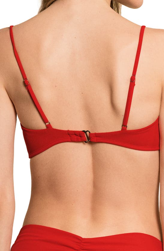 Shop Maaji Crimson Emma Reversible Bikini Top In Red Multi