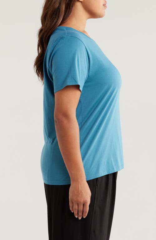 Shop Eileen Fisher Organic Cotton T-shirt In Cascade