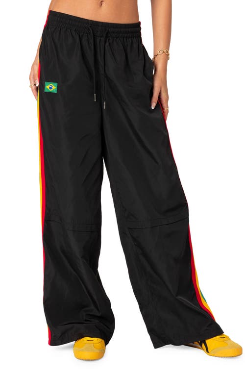 EDIKTED Brasil Track Pants Black at Nordstrom,