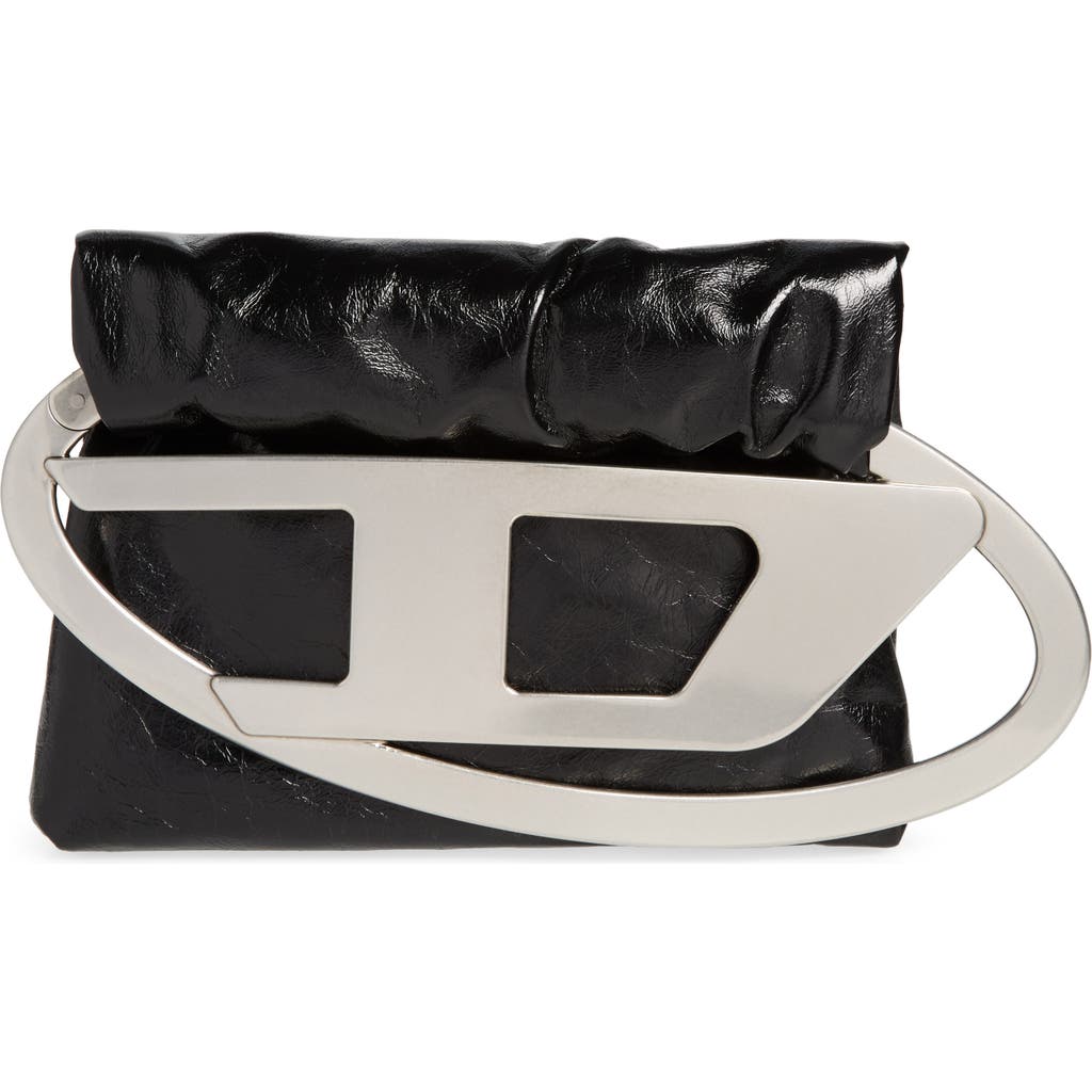 Diesel ® Big-d Leather Pouch In Black
