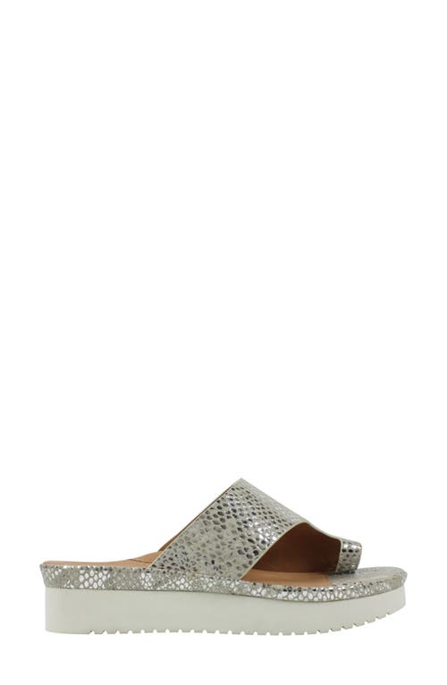 Shop L'amour Des Pieds Ahlina Platform Sandal In Silver/gold