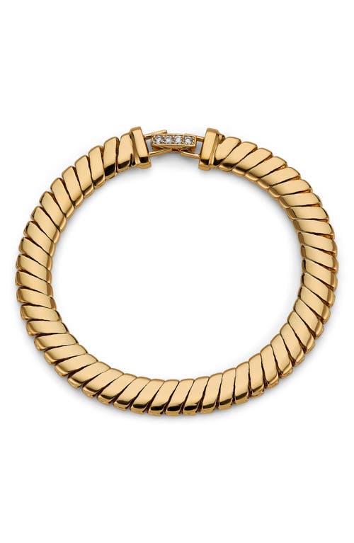 Sunlight Ribbed Line Bracelet in Gold