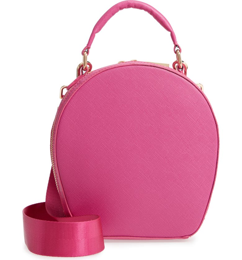 Annabelle Faux Leather Circle Crossbody Bag