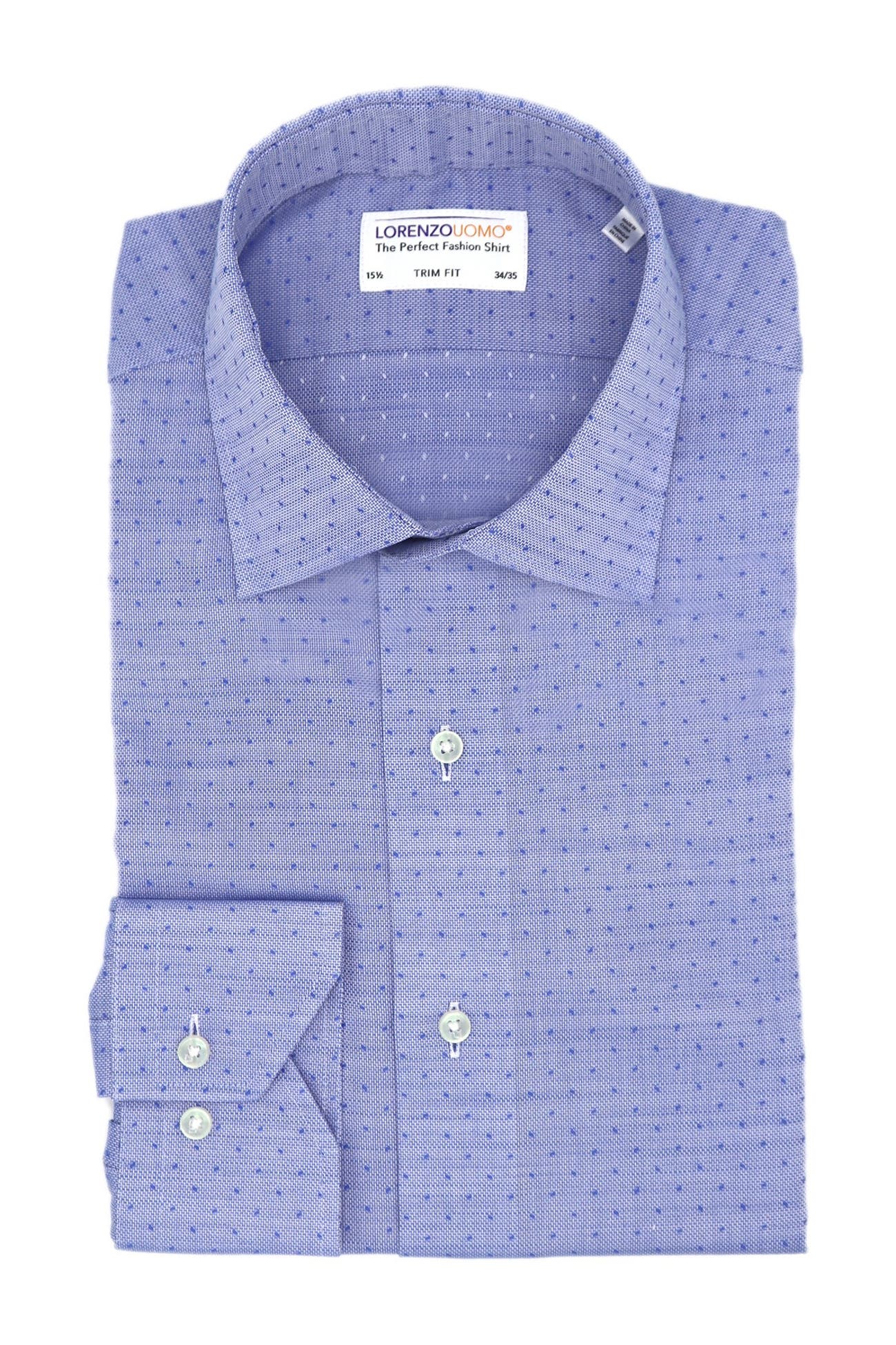 Lorenzo Uomo | Textured Stitch Trim Fit Dress Shirt | Nordstrom Rack