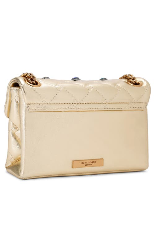 Mini Kensington Octavia Quilted Leather Convertible Crossbody Bag in Gold