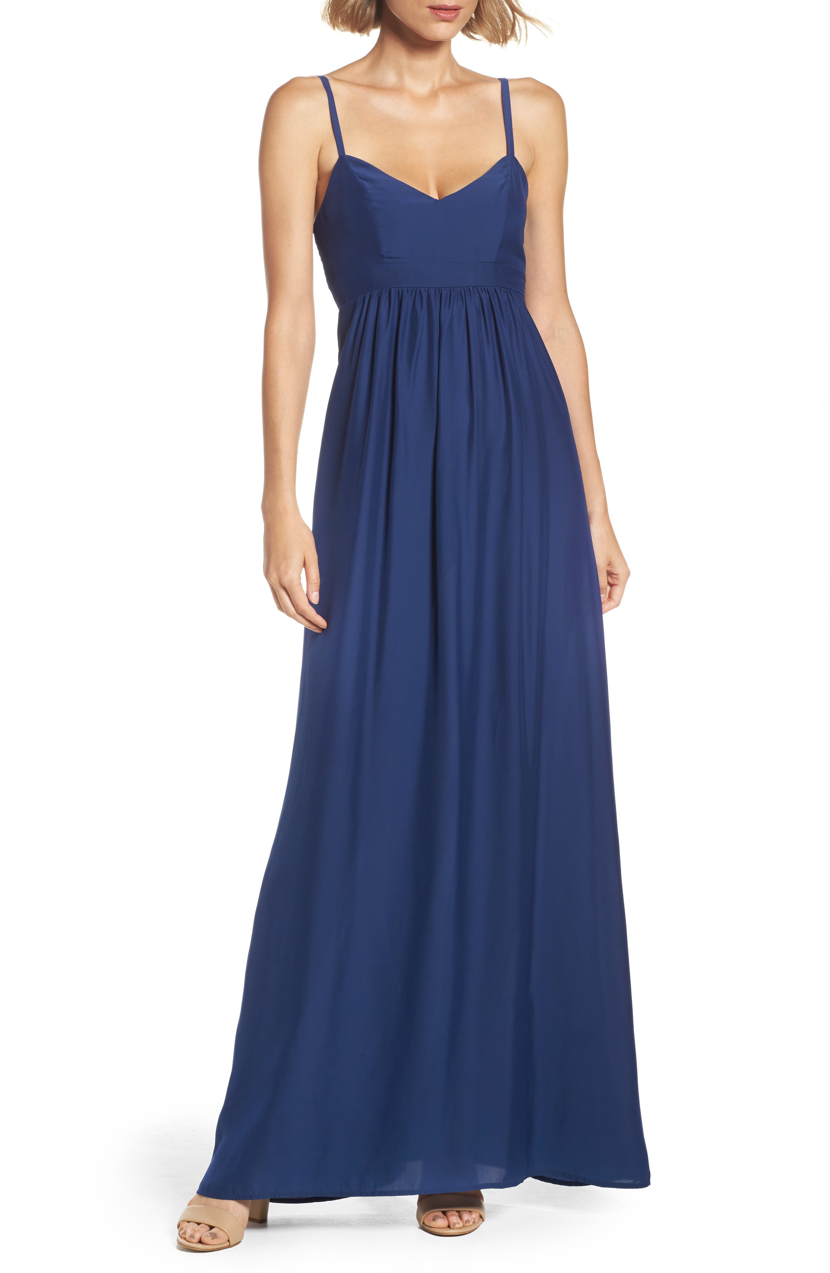 Felicity And Coco Colby Woven Maxi Dress In Navy | ModeSens