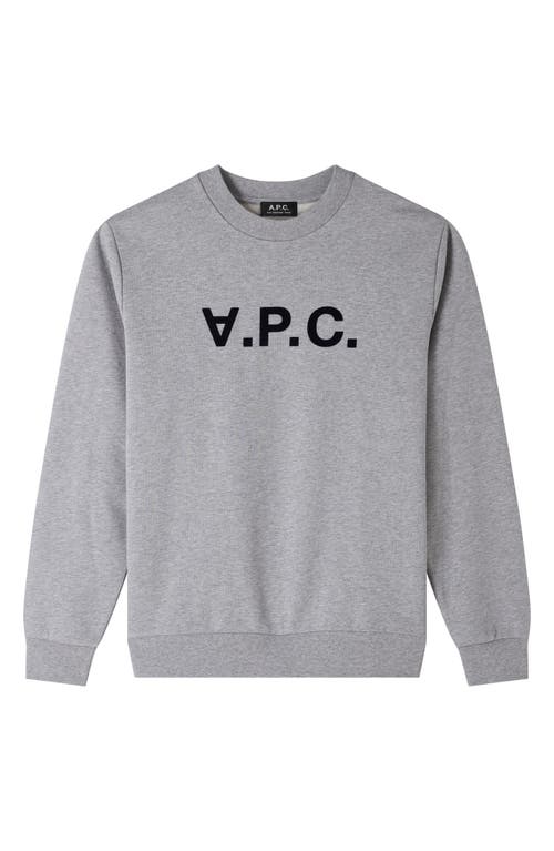 Apc A.p.c. Grand V.p.c. Logo Sweatshirt In Gray