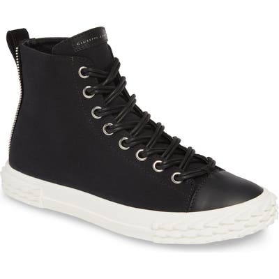 Giuseppe Zanotti Mid Top Double Lace Sneaker, Black